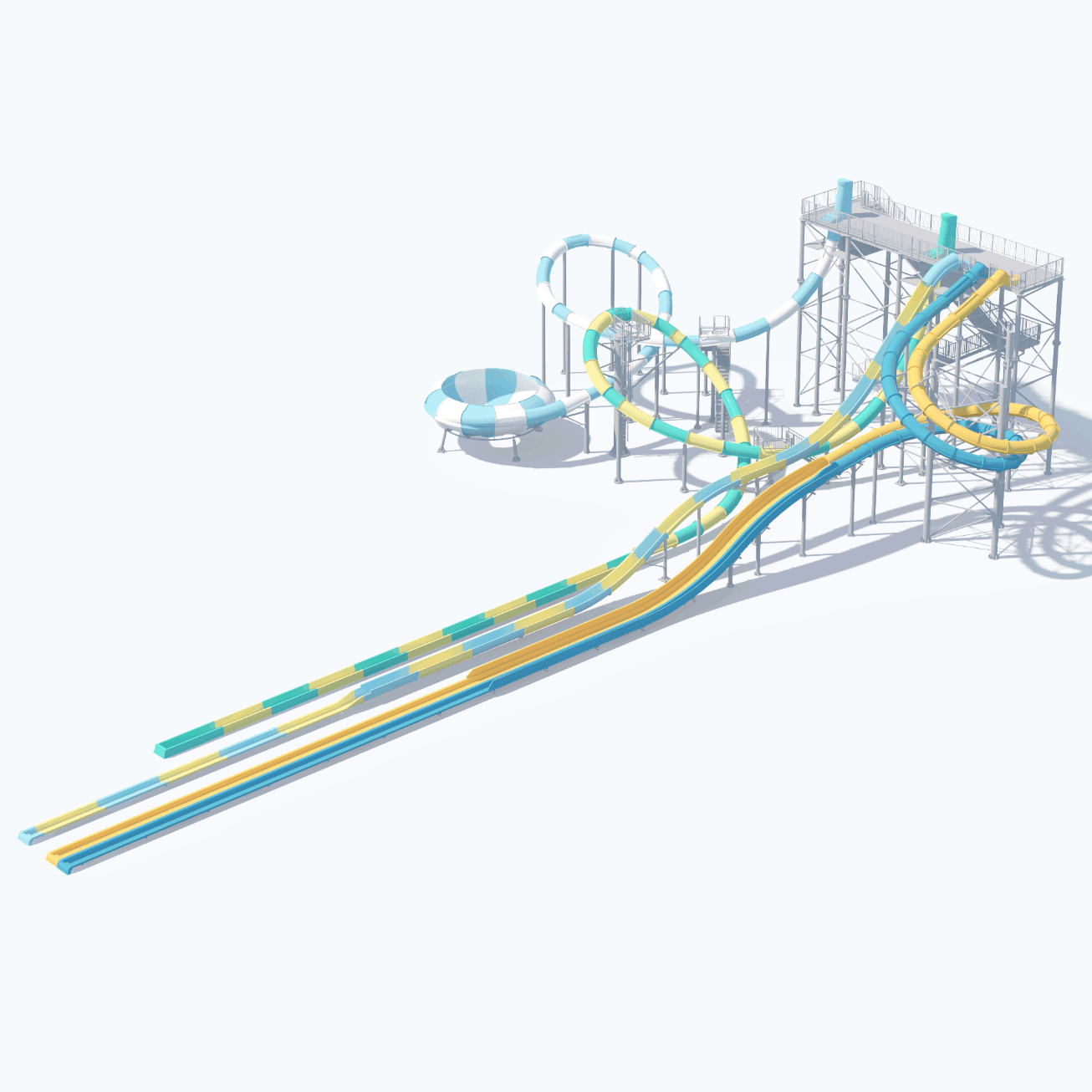 Large Comprehensive Water Park Design and Water Slides for Sale